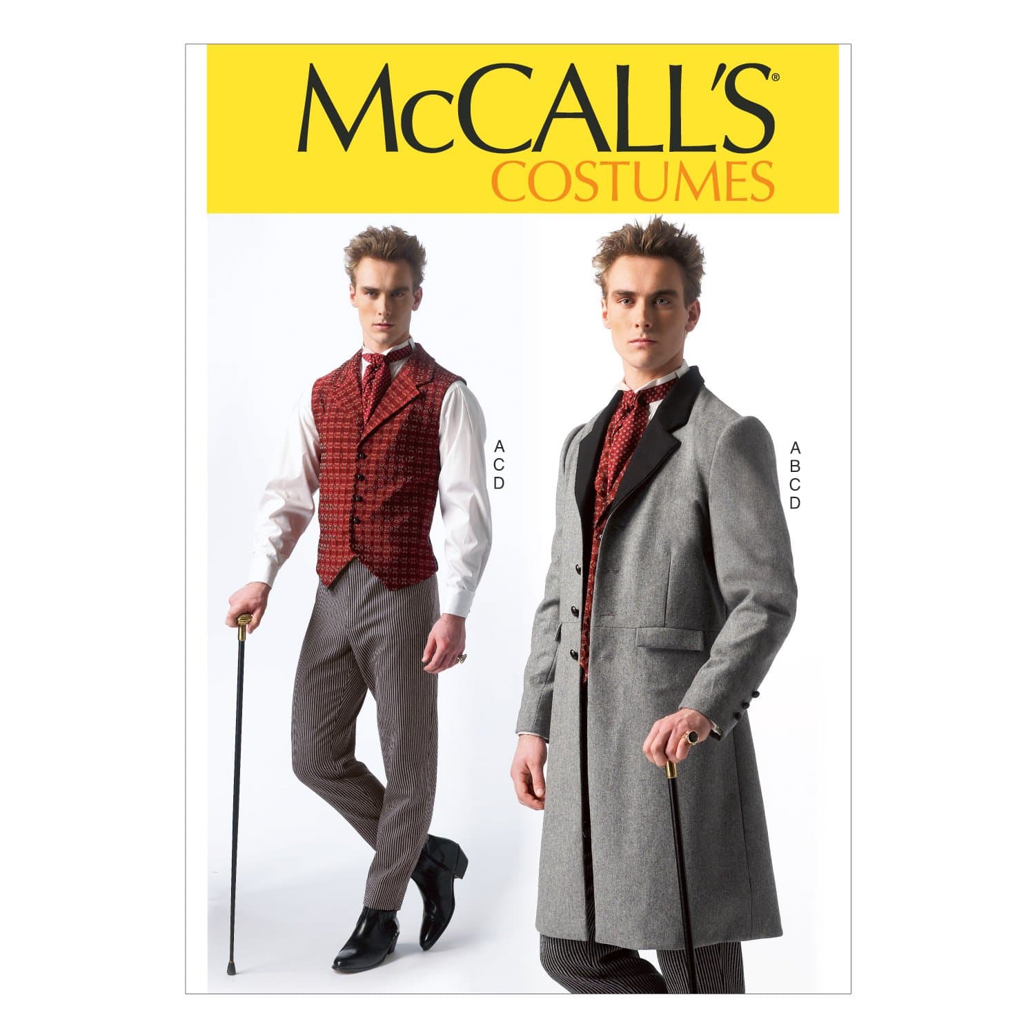 Patterns MC7003MEN Small 34-36 Medium 38-40 Large 42-44 Extra-Large 46-48 XXL 50-52 Mens Costumes, White