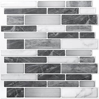 Art3d 10-Sheet Self-Adhesive Tile Backsplash for Kitchen, Vinyl Decorative Tiles, 12"x12"