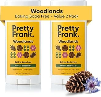Natural Deodorant Stick – Baking Soda-Free, Natural Deodorant for Women, Men & Teens, Aluminum-Free, Made with Organic, Safe, and Effective Ingredients (Woodlands, 2pk)