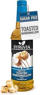 Syruvia Sugar Free Coffee Syrup, Toasted Marshmallow Flavored Syrup for Drinks, Lattes, and Desserts – 25.4 fl oz