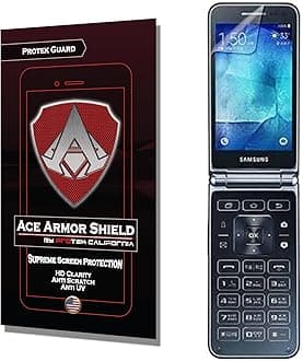 Ace Armor Shield Protek Guard Screen Protector for The Samsung Galaxy Folder 2 with Free Lifetime Replacement Warranty