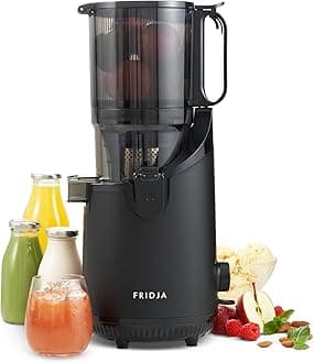 f2500 Self-Feeding Juicer Machine - Premium Whole Fruit Masticating Slow Juicer - 135mm Feeding Chute, 250W - Cold Press Juice & Nut Milk Extraction - Full-Size - Matte Black [Energy Class A++]
