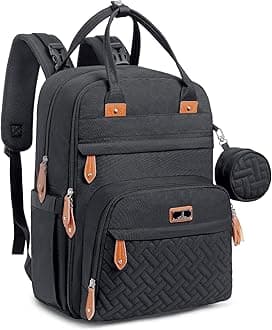 Diaper Bag Backpack, BabbleRoo Baby Nappy Changing Bags with Changing Pad & Pacifier Holder
