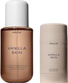 PHLUR Vanilla Skin Natural Deodorant & Vanilla Skin Body Mist with Pink Pepper, Cashmere Wood & Sandalwood