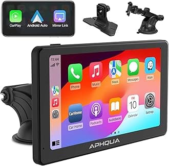 aphquaA3-2 2024 Portable Wireless Apple CarPlay and Android Auto Car Radio Stereo with detachable Sunshade,7 inch IPS Touchscreen Bluetooth Hands Free