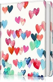 Photo Album for 4x6 Photos - 112 Pockets Vegan Leather Cover Memory Albums Book for Birthday Family Anniversary Vacation Pictures (raining hearts)