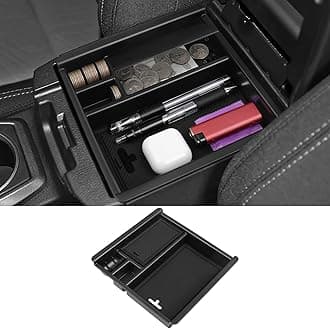 YOJOJOCO Center Console Organizer Compatible with Toyota 2016-2020 2021 2022 2023 Tacoma Accessories ABS Plastic Material Armrest Secondary Storage Box
