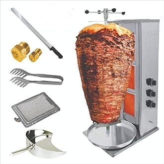 SHAWARMA GRILL DONER KEBAB BURNER GYRO TACOS AL PASTOR HOLDER SKEWER MAKER MACHINE PROPANE ROTISSERIE BROILER 1 WEEK DELIVERY