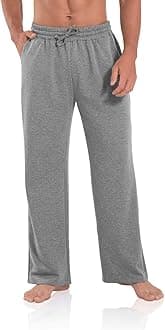 Agnes Urban Men's Joggers Sweatpants Open Bottom Straight Leg Casual Loose Fit Running Athletic Jersey Pants with Pockets