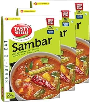 Tasty Nibbles Ready to Eat Sambar Curry 200g x3(Pack of 3)
