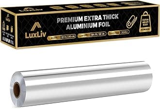 Extra Thick Heavy Duty 20 Micron Kitchen Catering Aluminum Foil Premium - 161 square feet 164 ft Length - 11.8" inch wide