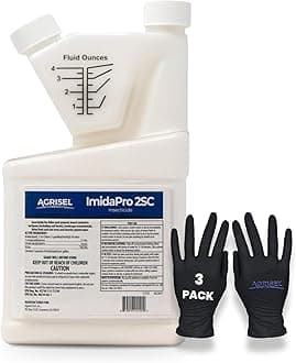 ImidaPro 2SC/Midash 2SC Insect & Pest Control, Broad Spectrum, Residential & Commercial, Effective Against 100+ Pests, Outdoor Use Only, Includes 3-pack of Agrisel Protective Gloves, 32 Ounces