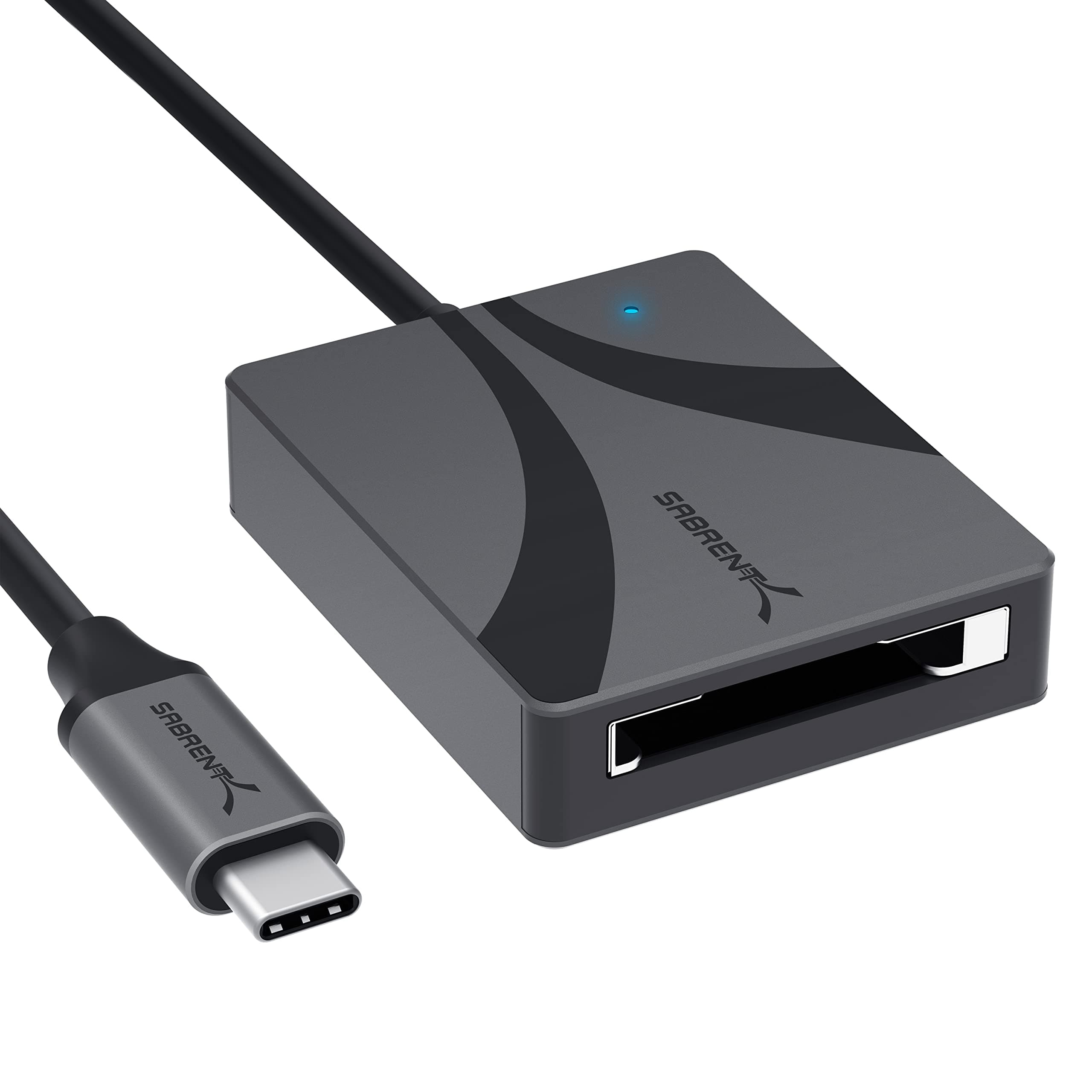 SABRENT CF Express Type B Card Reader, Fast 10Gbps Memory Card Reader, USB Type C 3.2x2 Card Slot Adapter, Compatible with Windows Mac Linux Android iOS, Plug & Play (CR-CFXB)