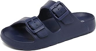 INMINPIN Boys Girls Double Buckle Slide Sandals Comfort Beach Pool Shower Slippers Adjustable Indoor Outdoor Little Kid/Big Kid