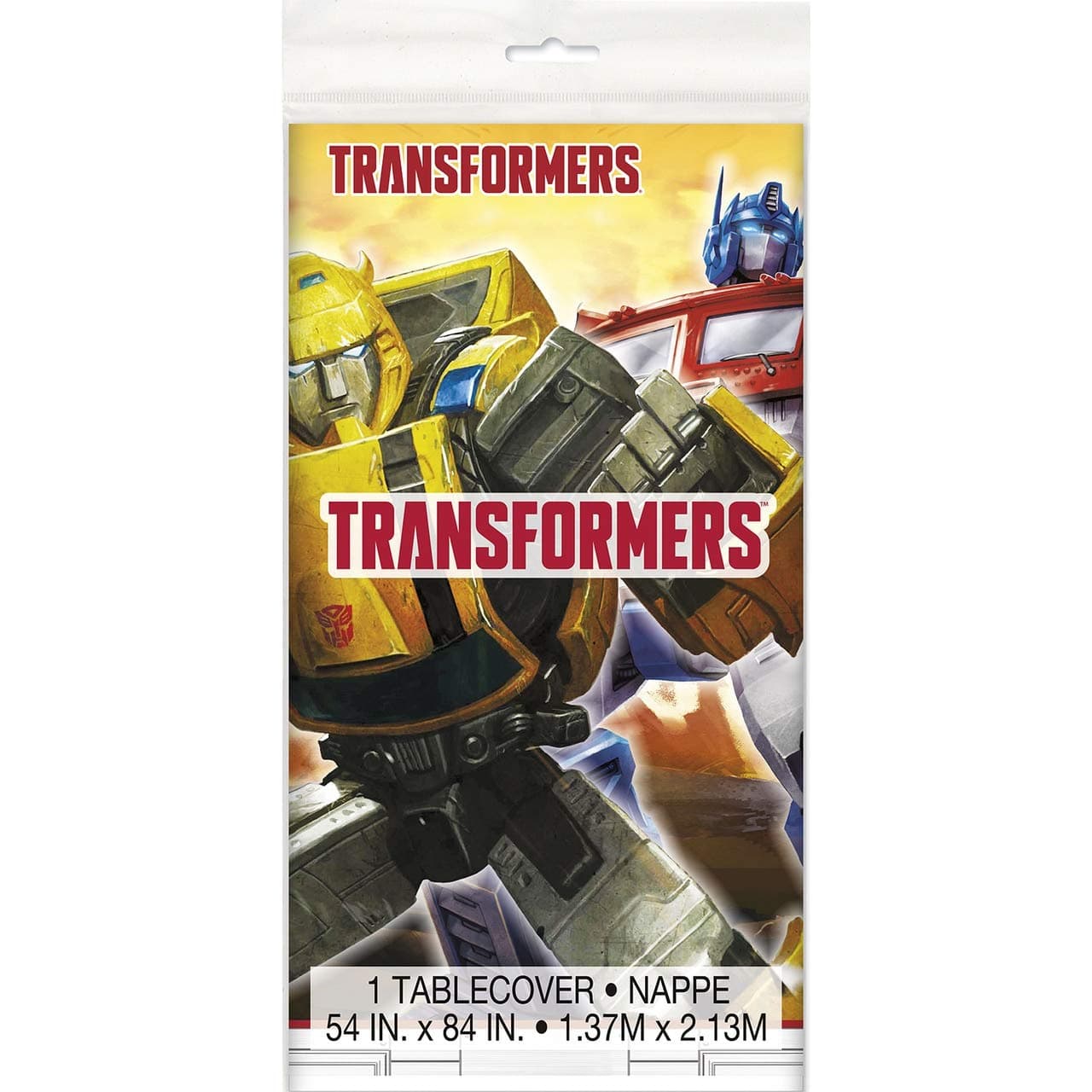 Transformers Rectangular Plastic Table Cover - 54" x 84", 1 Pc