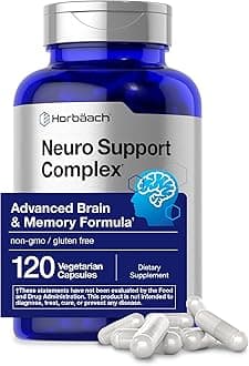 Brain Supplement | 120 Capsules | with Phosphatidylserine & DMAE | Advanced Formula for Memory, Focus, Clarity | Vegetarian & Gluten Free | Neuro Support | by