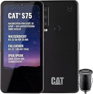 Cat S75 Smartphone Model EU/UK Model BM1S1B w/Satellite Connection Dual SIM Factory Unlocked International Version - Black