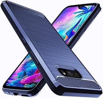 Osophter for LG G8X Thinq Case,LG V50S Thinq Case Shock-Absorption Flexible TPU Rubber Full-Body Protective Phone Cover for LG G8X Thinq/V50S Thinq(Blue)