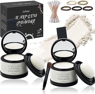 2 Pack Hairline Powder for Women and Men, Used to Root Touch Up Hair Color, Thinning and Gray Hair Coverage and Bald Spots Coverage, White