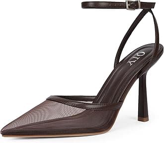 Closed Toe Ankle Strap Heels Women Pumps Pointed Toe Heeled Sandals for Women Stiletto Wedding Dress Shoes