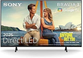 Sony BRAVIA 3 – Direct LED, X-Balanced Speaker, Dolby Vision/Atmos, IMAX Enhanced, Google TV (2025), Google Cast, Apple AirPlay 2, Eco Dashboard 2, Game Menu 2 – 55-inch