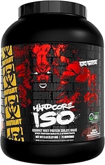 Mutant Hardcore ISO Whey Protein Isolate Powder Acts Fast to Help Recover, Build Muscle, Bulk and Strength, 5 lb - Triple Chocolate