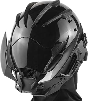 Punk Mask, Futuristic Helmet, Unique Sci-Fi Helmet For Adults, Perfect For Cosplay Accessory And Rave Parties
