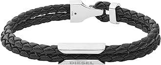 Diesel Men's Leather or nylon with lobster hook or button stud closure bracelet