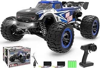 RACENT RC Truck 1:16 4x4 All Terrain RC Car 40KPH High Speed Remote Control Cars for Boys, Off-Road Monster Truck with 2.4Ghz Radio Control, 2 Batteries, Gifts for Kids Adults