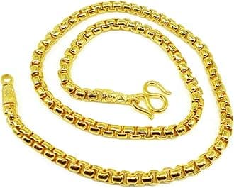 Chain 22k 23k 24k Thai Baht Yellow Gold GP Necklace 18 inch 5 MM 40 Gram