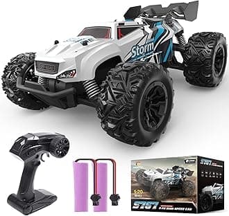 DEERC RC Car Remote Control Car for Age 8-12, All Terrain RC Monster Truck W/ 2 Batteries for 40 Min Play, 2.4GHz Outdoor Off Road Rock Crawler Toy Xmas Gift for Boys Girls Kids Beginners