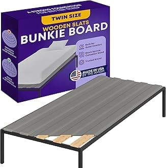 Greaton, Wooden Twin Bed Slats for Support Under Mattress with Cover – Replacement Wood Slats for Twin Size Bed Frame – Under Mattress Support Without Extra Height – 2.38-Inch Standard Width