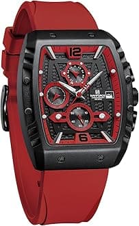 NAVIFORCE Waterproof Chronograph Sport Watch for Men, with Auto Date Women Quartz Wrist Watches, Colorful Silicone Band