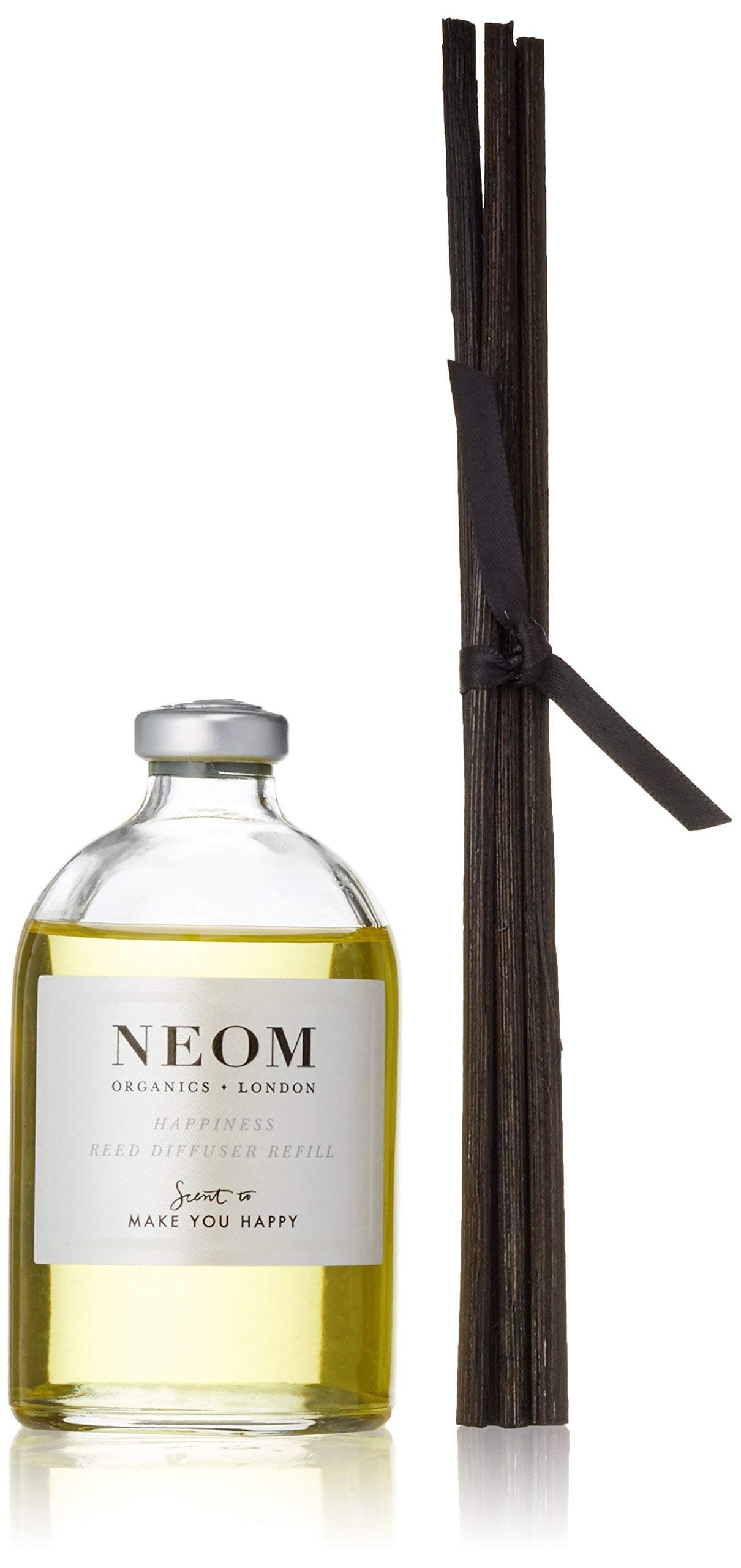 NEOM – Happiness Reed Diffuser Refill, 3.38 fl oz |Uplifting Scent Neroli, Mimosa & Lemon Essential Oil Blends| 100% Natural Fragrance | Scent to Make You Happy……