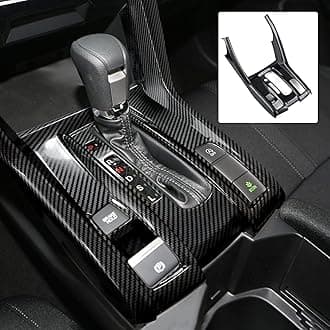 Car Gear Shift Panel Cover Decals for Honda Civic 2016 2017 2018 2019 2020 2021 10th Gen Accessories ABS Carbon Fiber Stickers