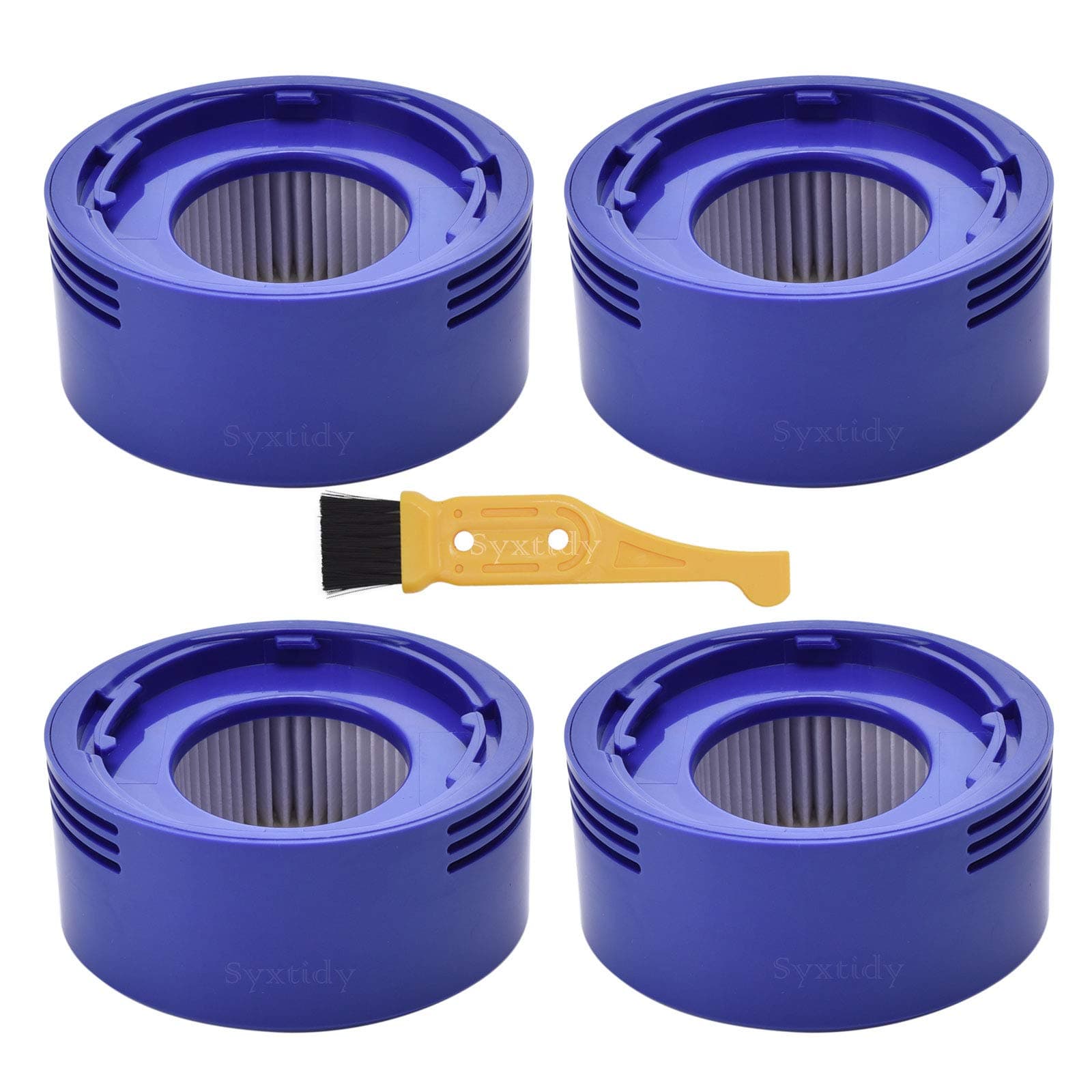 4 Pack Vacuum HEPA Post Filter Replacement Kit for Dyson V8+, V8, V7 Absolute Animal Motorhead Vacuums,Replaces Part # 967478-01