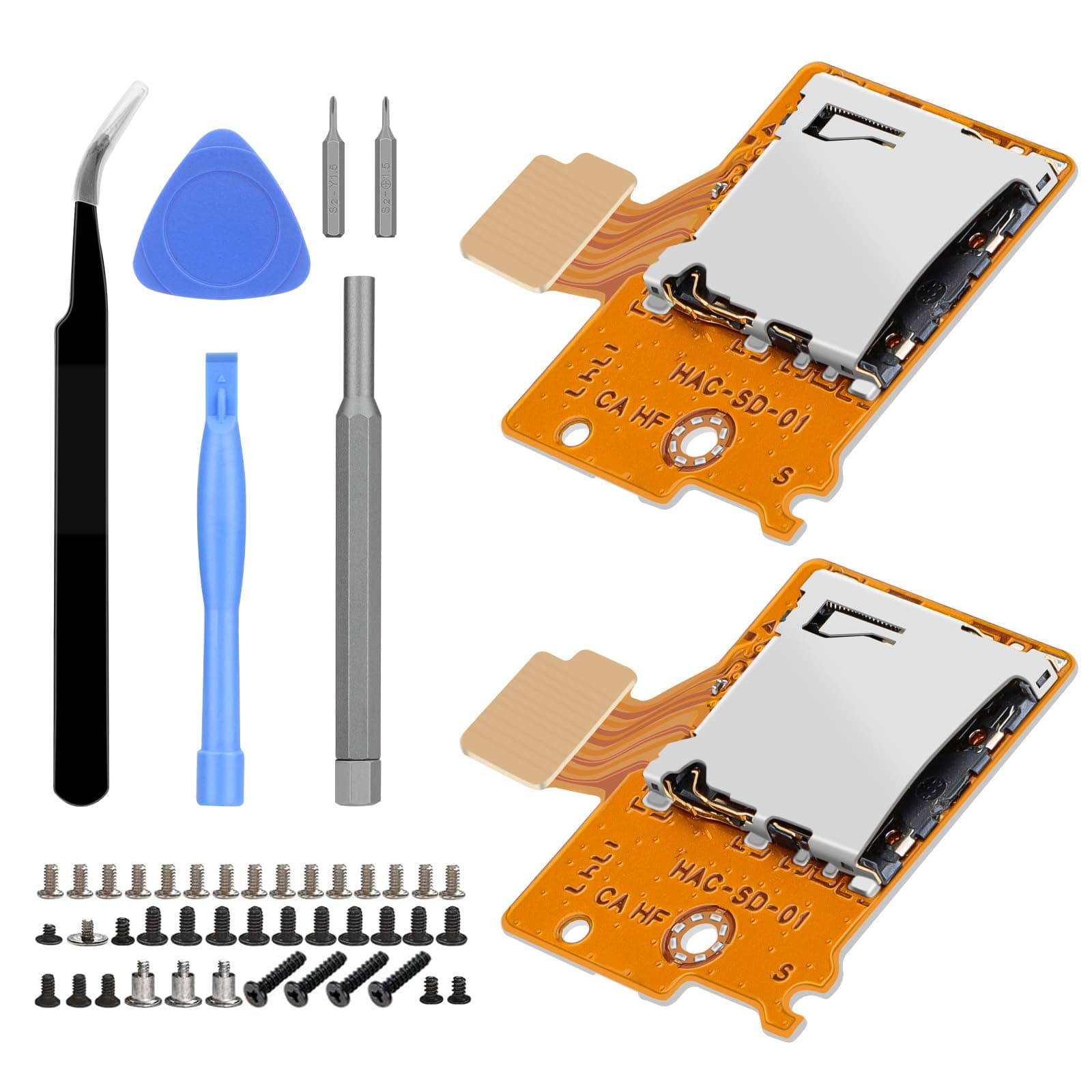 Sponsored Ad – 2PCS Micro SD Card Reader Replacement for Nintendo Switch HAC-SD-01, TF Memory Card Slot Reader Board Repair Kit