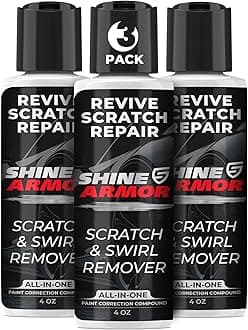 - SHINE ARMOR Car Scratch Remover 4oz (3 Pack) - Advanced Car Paint Scratch Repair & Restorer for Vehicles, Revives Faded Paint, Corrects Surface Marks & Leaves Streak-Free Gloss