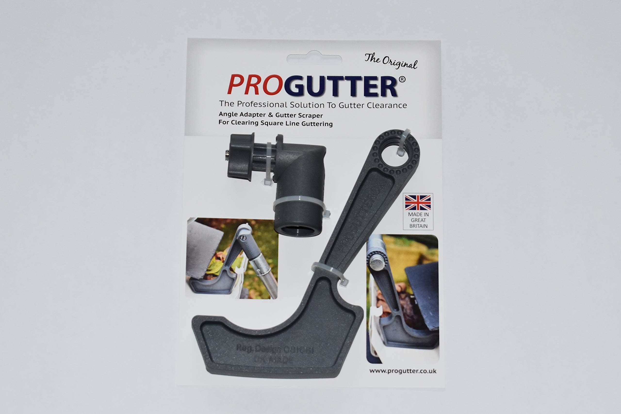PROGUTTER Angle Adapter and Square line Gutter Cleaning Scraper. The Original Scraper for Removing Debris and Weeds from The Ground. Ideal for Low Level guttering.