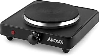 Aroma Housewares Co. Single Hot Plate, Black (New Version), radiant