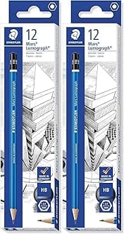 Mars 100-HB LUMOGRAPH Pencil HB - Box of 12 Pack of 2