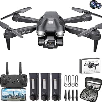 Drone with Two Camera for Adults, 1080P HD Mini FPV Drones for Kids Beginners, Foldable RC Quadcopter Toys for Boys Girls with Altitude Hold, 3D Flip, 3 Speeds, Headless Mode, Carrying Case