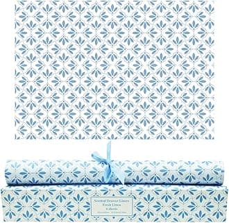 Linen Scented Drawer Liners, Scent Paper Liners for Drawers, Dresser Shelf, Linen Closet, Perfect for Kitchen, Bathroom, Vanity (6 Sheets)