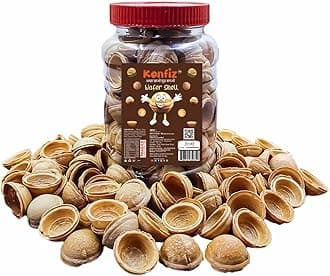 KONFIZ Wafer Shell 100pcs -Sweet Chocolate Shells Shell Making for Choco Shell Cake, Ice Cream, Chocolate Balls, Candy, Rice Balls and Biscuit, Shell