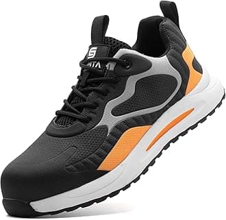 Safety Shoes for Men Women CompositeToe Boots Non-Slip Lightweight Breathable Sneakers Puncture Proof Protective Industrial Shoes