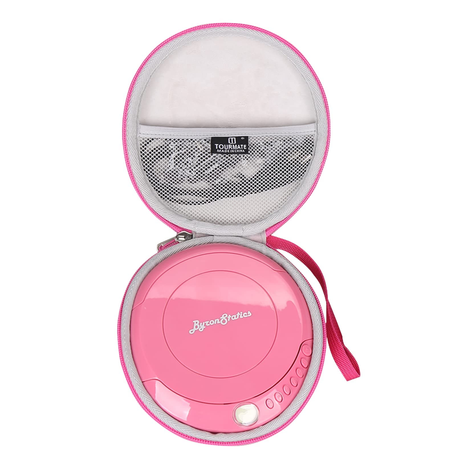CD Player Case Compatible for ByronStatics PCD220B/GPX PCB319B/PC332B Products Portable Disc CD Player, Travel Carrying Stoarge Holder for Arafuna/MEGATEK/Deluxe Products(Pink, Case Only)