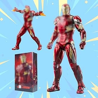 LonullyMege MK46Ironman Action Figures-7 inch All Joints Movable Collectable Toys-Full Metal Painting with Lots of Accessories Stark Model(1/10 Scale)