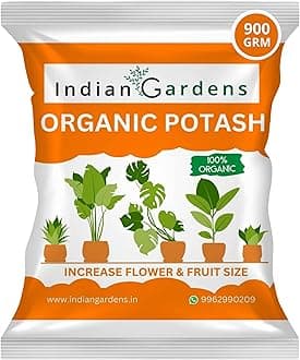Indian Gardens - Organic Bio Potash Fertilizer | Plant Nutrient Supplement | Slow Release Granules For Plants and Home Garden - 900 Grams