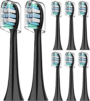 Replacement Toothbrush Heads Compatible with Philips Sonicare Toothbrush, 5300 7900 3100 4100 Plaque Defence Brush Head with Densely Clustered Bristles for Whiter Teeth - Standard Sonic Brush Heads x8