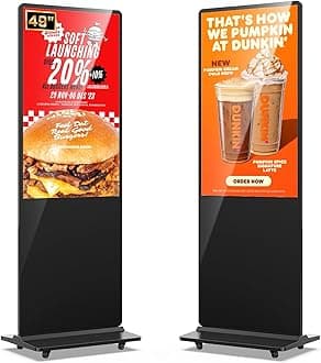 49 Inch Indoor Floor Standing Digital Signage Advertising Display Kiosk LCD Screen Commercial Totem Android System Vertical Poster with Auto Media Player